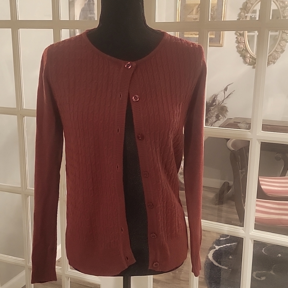 Chadwicks Cardigan cable sweater